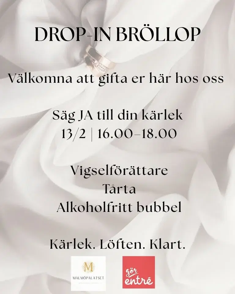 Drop in Bröllop på Entré