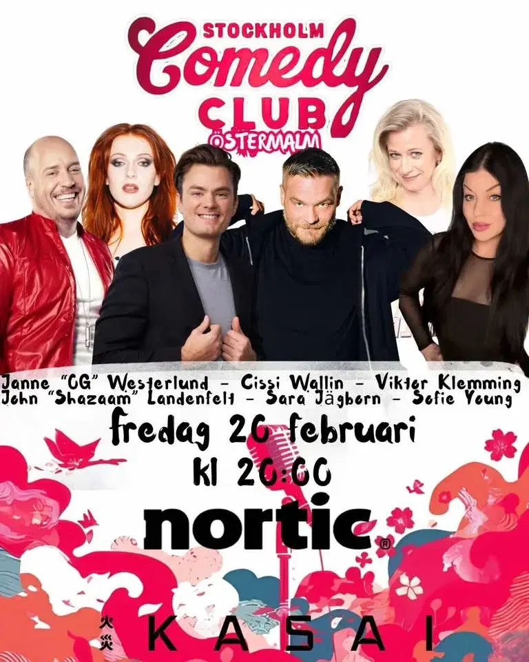 Viktor Klemming, John ”Shazaam” Landenfelt, Cissi Wallin, Sofie Young, Sara Jägborn, MC: OGJW