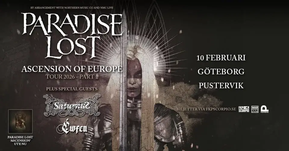 Paradise Lost + Special Guests: Saturnus + Cwfen | Göteborg
