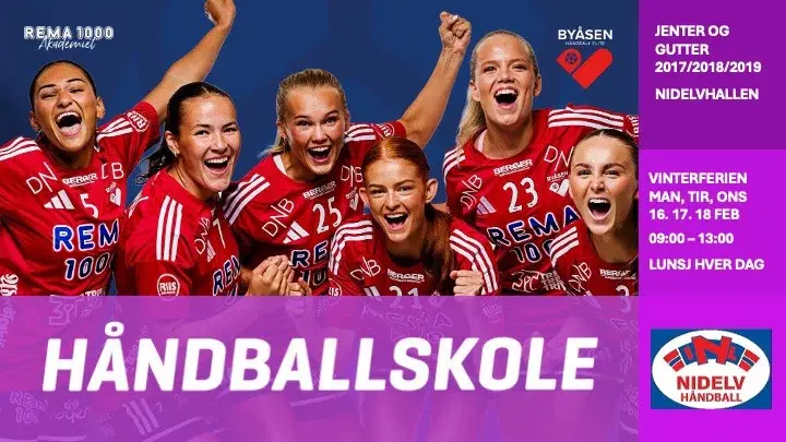 HÄndballskole Vinterferien 26 i Nidelvhallen