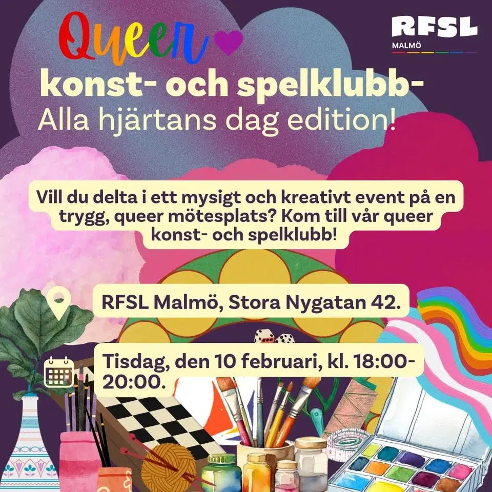 Queer konst-och spelklubb/Queer Arts and Games Club