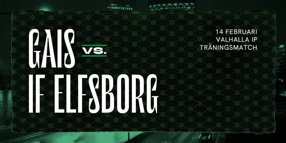 Träningsmatch Herr: GAIS - IF Elfsborg