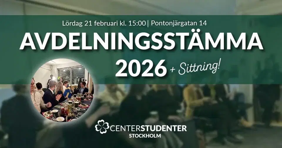 Avdelningsstämma 2026 + sittning