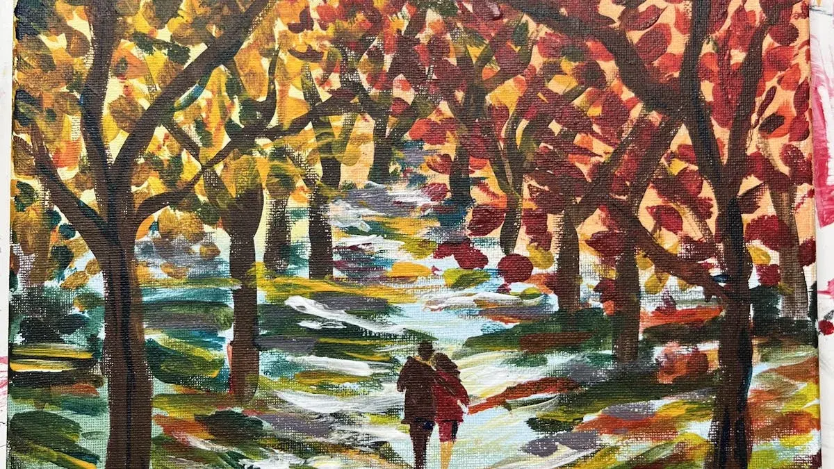 'Red Forest' Sip & Paint